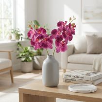 Prodotto Orchidea Phalaenopsis artificiale fiammata viola 72cm