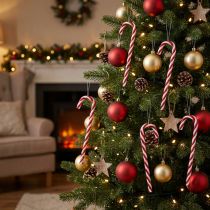 Prodotto Decorazione albero di Natale bastoncino di zucchero 18 cm 12 pezzi