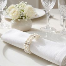 Prodotto Nastro di perle perle decorative color avorio Ø6cm