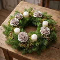 Prodotto Coni di cedro tagliati come rosa rosa di cedro 4-6 cm bianco/naturale 50 pezzi
