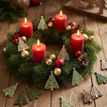 Prodotto Stella di Natale in abete verde 3x4,5 cm 72 pz