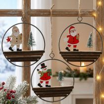 Prodotto Addobbo natalizio Babbo Natale Pupazzo di neve Ø12cm 3pz