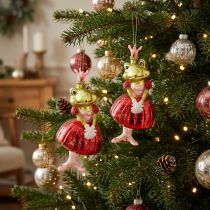 Prodotto Principessa rana Addobbi per albero di Natale Vetro A14cm 2pz