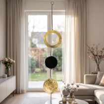 Prodotto Cerchi e dischi decorativi da appendere alle finestre, moderni per qualsiasi stile di arredamento, 80 cm