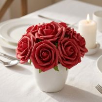 Prodotto Rose in schiuma Rose artificiali rosse in schiuma 7,5 cm 18 pz