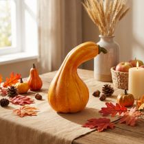 Prodotto Decorazione decorativa di zucca zucca artificiale arancione Ø13,5 cm H25 cm