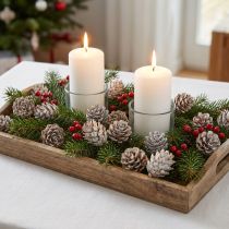 Prodotto Pigne sbiancate, piccole pigne decorative in rete, 2,5-3,5 cm, 500 g