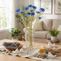 Prodotto Fiore artificiale di fiordaliso per un design elegante del soggiorno, decorazione estiva, 68 cm, 4 pezzi