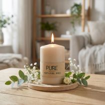 Prodotto Candela a colonna PURE Candele Wenzel beige 90/60 mm