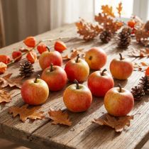 Prodotto Frutta artificiale decorativa mele Cox Orange 3,5 cm 24 pezzi decorazione sparsa decorazione autunnale