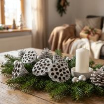 Prodotto Lotos Fiaschetta decorativa naturale in loto lavata bianca 6-8 cm 50 pezzi
