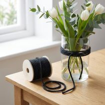 Prodotto Corda di iuta nera, corda decorativa, fibra di iuta naturale, corda decorativa Ø8mm 7m