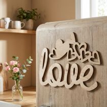 Prodotto Cuori "Amore" decoro in legno naturale con segno decorativo calamita 20,5/25cm 6 pezzi