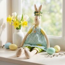 Prodotto Coniglietto di Pasqua imbottito, coniglietto di Pasqua con vestiti, coniglietta H43cm