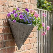 Prodotto Vaso sospeso grigio Vaso da fiori per applique appesa 30×17cm