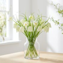 Prodotto Fiori a scacchiera Fritillaria artificiale bianco, verde 40 cm 12 pz