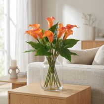 Prodotto Calla Giglio Albicocca Calla Fiori Artificiali Arancione Esotico 44 cm