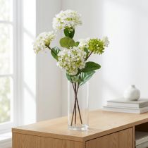 Prodotto Fiore artificiale pianta palla di neve Virburnum bianco Ø8cm 64cm