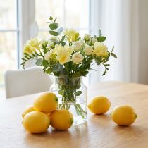 Prodotto Limoni artificiali 8 cm Decorazione Cibo Dummy Set di 6