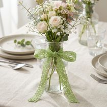 Prodotto Nastro di pizzo, nastro decorativo, verde, largo 18 mm, lungo 20 m