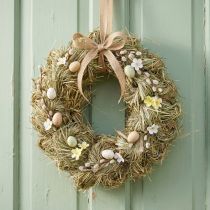 Prodotto Corona di fieno, corona per porta, Ø25cm, decorazione pasquale naturale