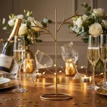Prodotto Bicchieri decorativi sospesi, trasparenti con oro, 9 cm, 2 pezzi