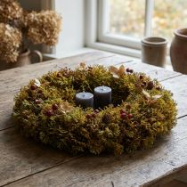 Prodotto Ghirlanda decorativa di muschio artificiale con gancio marrone verde Ø30cm