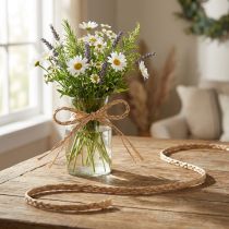 Prodotto Nastro decorativo in paglia nastro decorativo intrecciato per gioielli naturale W2cm L4m
