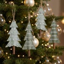 Prodotto Decorazioni per l'albero di Natale in feltro, verde, 20 cm, set da 4