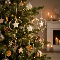 Prodotto Decorazione da appendere Decorazioni per albero di Natale stella H38cm 3 pz