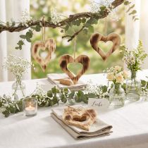 Prodotto Appendiabiti decorativo cuori in legno cuore in cuore fiammato 15×15 cm 4pz