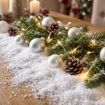 Prodotto Decorazione di neve decorazione cosparsa di fiocchi di neve invernali bianchi 2,5 l