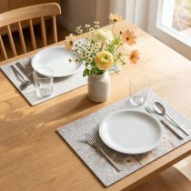 Prodotto Tovagliette in feltro con motivo floreale – tovagliette eleganti per la decorazione naturale della tavola 45x35cm 2 pezzi