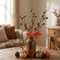 Prodotto Ghiande decorative di rami, decorazione autunnale verde artificiale 80cm