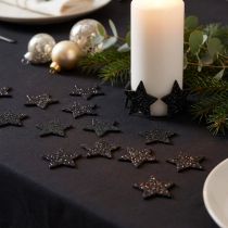 Prodotto Mini stella glitter nera 2,5 cm 96 pezzi