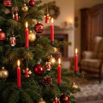 Prodotto Candele per albero rosse 20 pz