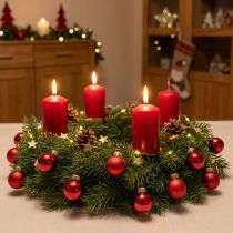 Prodotto Mini palline di Natale rosse opache e lucide Ø2,5cm 22 pezzi