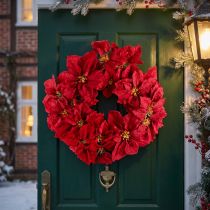 Prodotto Corona di stelle di Natale fiori artificiali Natale Ø40cm