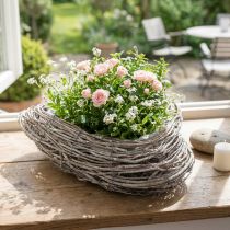 Prodotto Vaso in rattan, curvo, bianco naturale, 30x35 cm