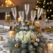 Prodotto Mini bicchiere da champagne Decorazione di Capodanno da incollare 7,5 cm 24 pz