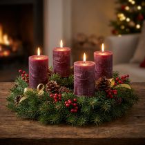 Prodotto Candele in tinta unita bordeaux 60x80mm 4pz