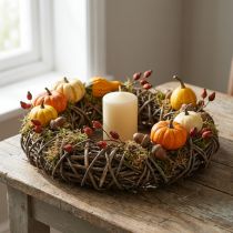 Prodotto Ghirlanda di vite intrecciata Ø40cm, ghirlanda decorativa naturale per tavolo e parete, rustica
