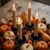 Prodotto Candele stick candele marroni decorazione candele autunno Ø21/170mm 6 pz