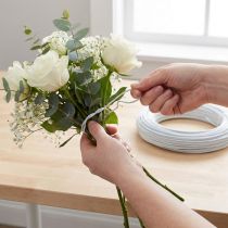 Prodotto Filo di alluminio, 2 mm bianco, filo per gioielli, 60 m (500 g), filo per artigianato per decorazioni e fioristica