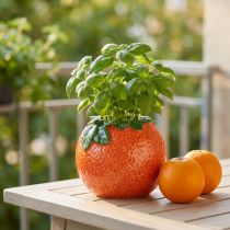 Prodotto Vaso da fiori decorativo arancione mediterraneo in ceramica Ø9 cm