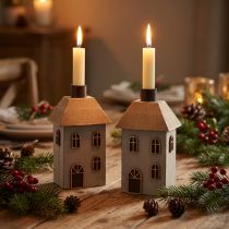Prodotto Portacandele natalizio per candele coniche, 14,5 cm, 2 pezzi