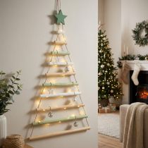 Prodotto Decorazione da appendere Stella albero di Natale in legno H59cm