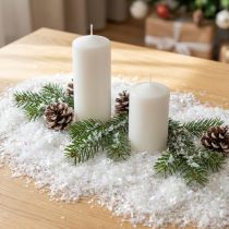 Prodotto Fiocchi di neve decorativi, bianchi e iridescenti, 2,5 l x 2 pezzi
