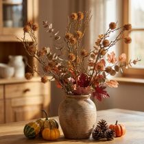 Prodotto Ramo decorativo di liquidambar, frutti dell'albero, marrone ocra decorativo, 48 cm