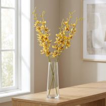 Prodotto Orchidea artificiale Cymbidium come stelo floreale per una decorazione elegante, 95 cm, 2 pezzi
